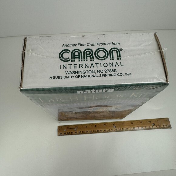 Sealed Vtg White Carousel Horse Latch Hook Kit Natura Caron 12 in x 12 in READ - Picture 8 of 14